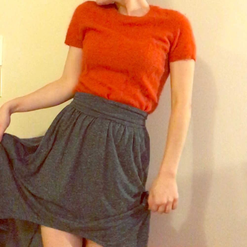 Topshop hi-lo teal skirt